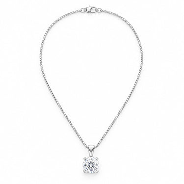 Celeste Round Solitaire Pendant Necklace