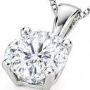 Celeste Round Solitaire Pendant Necklace