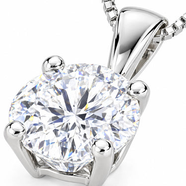 Celeste Round Solitaire Pendant Necklace
