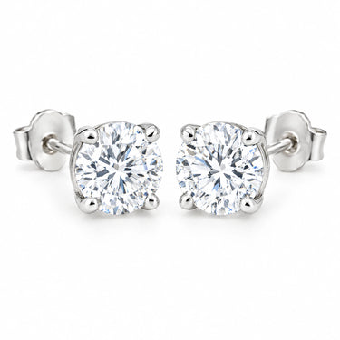 Celeste Round Solitaire Stud Earrings