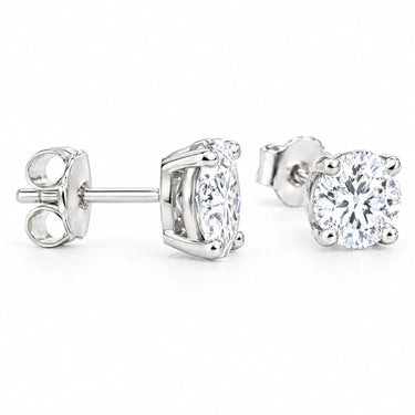 Celeste Round Solitaire Stud Earrings