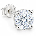 Celeste Round Solitaire Stud Earrings