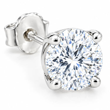 Celeste Round Solitaire Stud Earrings