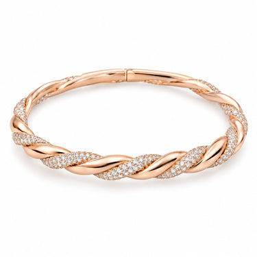 Celestine Twisted Rope Bangle Bracelet