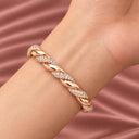 Celestine Twisted Rope Bangle Bracelet