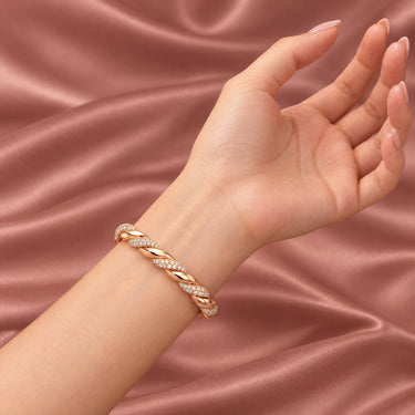Celestine Twisted Rope Bangle Bracelet