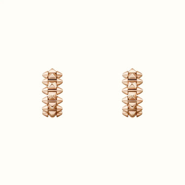 Clash Rose Double Row Stud Hoop Earrings