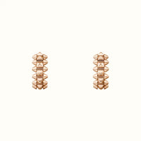 Clash Double Row Stud Hoop Earrings