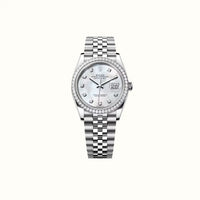 Datejust 36mm 126284RBR White Pearl Diamond Dial