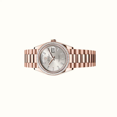 Day-Date 36mm 128395TBR Silver Dial