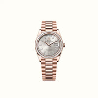 Day-Date 36mm 128395TBR Silver Dial