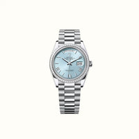 Day-Date 36mm 128396TBR Ice Blue Dial