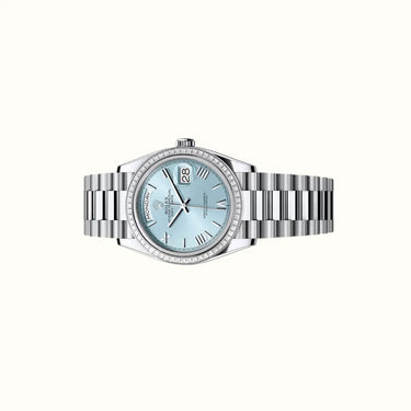Day-Date 36mm 128396TBR Ice Blue Dial
