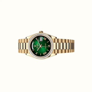 Day-Date 36mm 128398TBR Green Ombre Dial