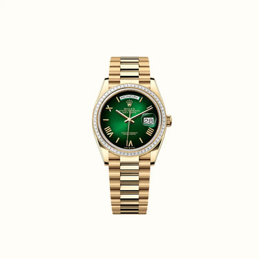 Day-Date 36mm 128398TBR Green Ombre Dial
