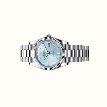 Day-Date 40mm 228236 Ice Blue Dial Baton