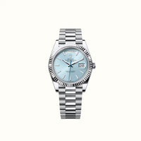 Day-Date 40mm 228236 Ice Blue Dial Baton