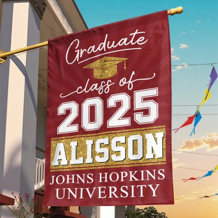 A New Dawn, Limitless Dreams - Customized Personal Flag - Celebrate Graduation with a Gift for Brothers, Sisters, and Family