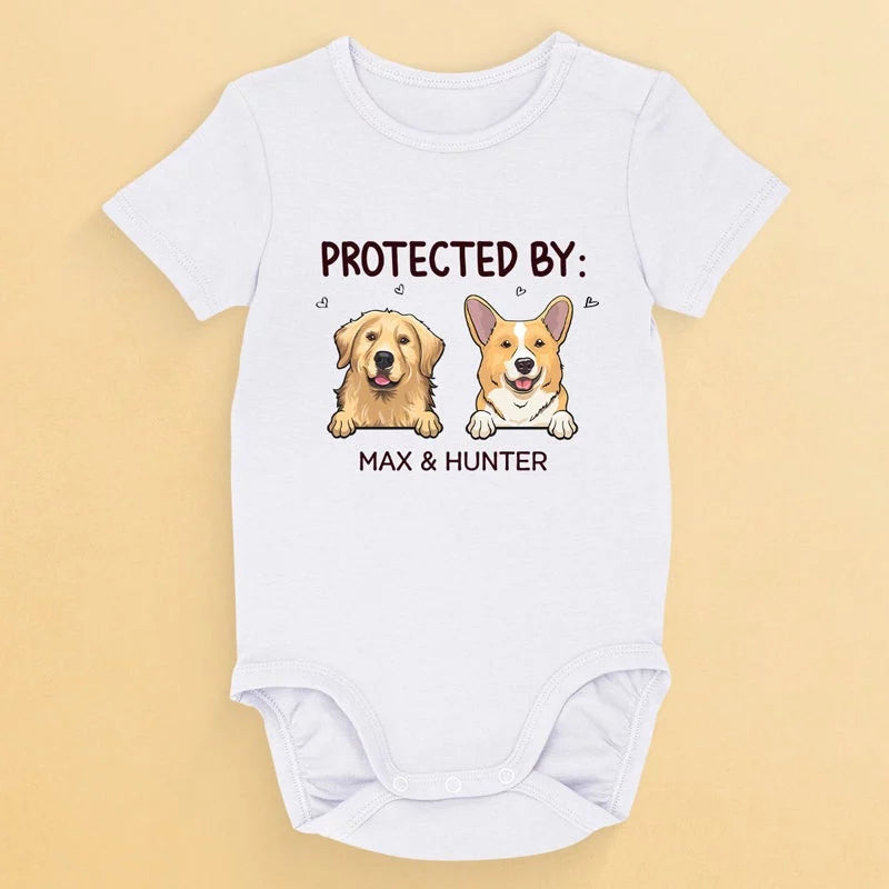Tiny Friends of Our Baby - Custom Baby Onesie Featuring Personalized Dog and Cat Designs - Perfect gift for baby showers, tailored for pet lovers and pet owners