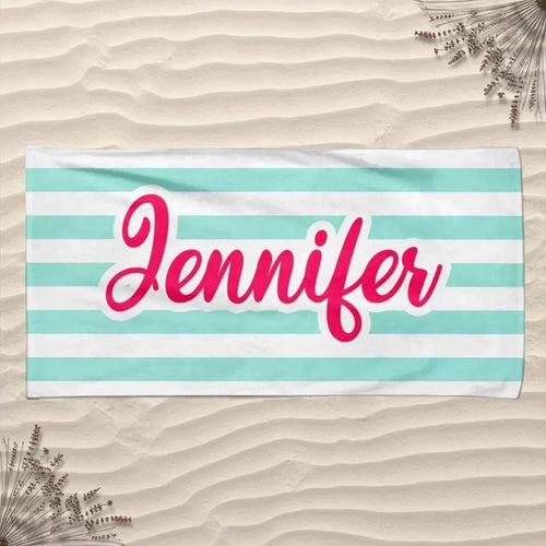 Beach Bound - Custom Personalized Beach Towel for Bestie - Summer Vacation Gift, Gift For Best Friends, Sisters
