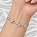 Eirwen Snowflake Station Chain Bracelet