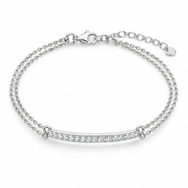 Elara Double Strand Pave Bar Bracelet
