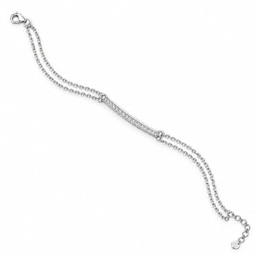 Elara Double Strand Pave Bar Bracelet