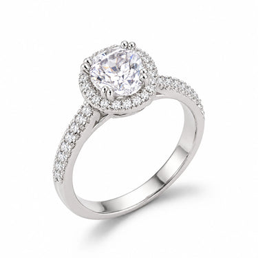 Elara Halo Solitaire Ring