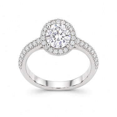 Elara Halo Solitaire Ring