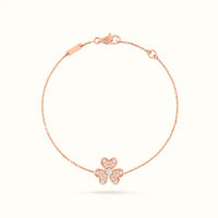 Frivole Rose Pavé Flower Bracelet