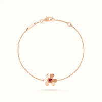 Frivole Rose Red Center Stone Flower Bracelet