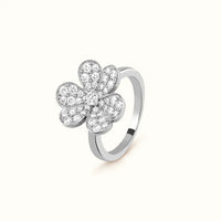 Frivole White Pavé Flower Ring