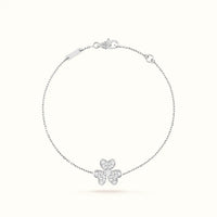 Frivole White Pavé Flower Bracelet
