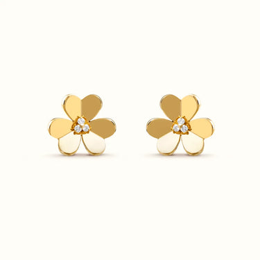 Frivole Yellow Center Stone Flower Earrings