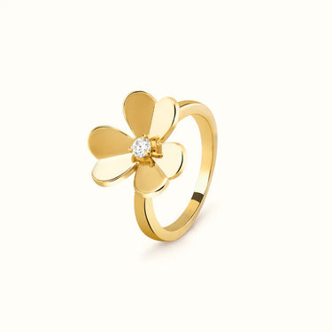 Frivole Yellow Center Stone Flower Ring