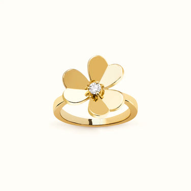 Frivole Yellow Center Stone Flower Ring