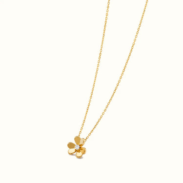 Frivole Yellow Gold Flower Pendant Necklace