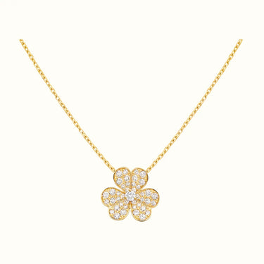 Frivole Pavé Floral Pendant Necklace