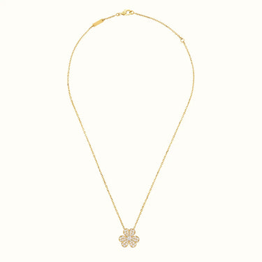 Frivole Pavé Floral Pendant Necklace