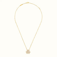 Frivole Yellow Pavé Floral Pendant Necklace