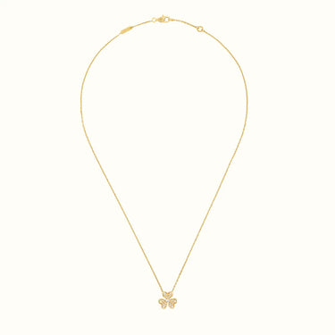 Frivole Pavé Four Petal Pendant Necklace