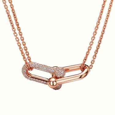 HardWear Rose Double Chain Pavé Ball Link Necklace