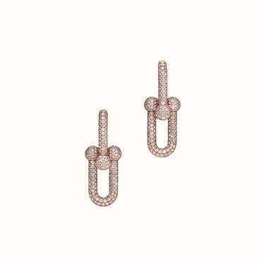 HardWear Rose Full Pavé Ball Link Drop Earrings