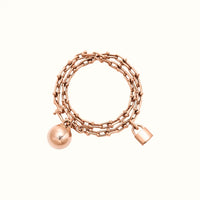 HardWear Rose Multi Wrap Lock Ball Charm Bracelet