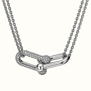 HardWear Double Chain Pavé Ball Link Necklace
