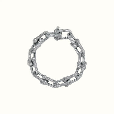 HardWear White Full Pavé Link Chain Bracelet