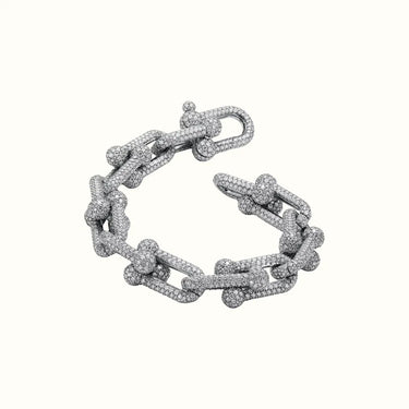 HardWear White Full Pavé Link Chain Bracelet