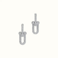 HardWear White Full Pavé Ball Link Drop Earrings