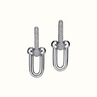 HardWear White Pavé Ball Link Drop Earrings