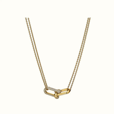 HardWear Yellow Double Chain Pavé Ball Link Necklace